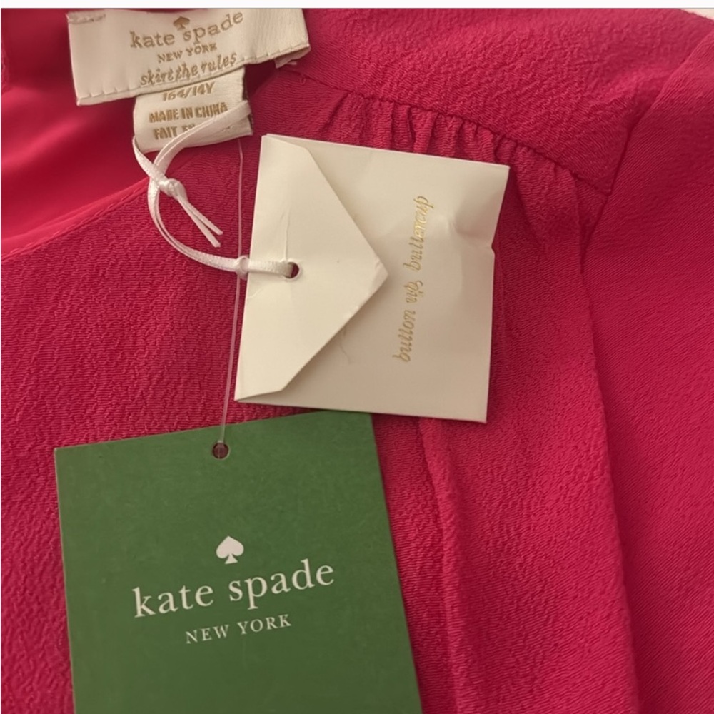 NWT Kate Spade Pretty in Pink Tiered Dress with ruffle bottom. Size 164/14years. - Picture 5 of 5